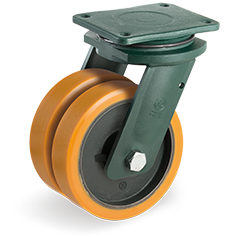 Tellure Rota 648076 — TR Polyurethan-Räder, Gußeisenkern, Lenkrolle mit Platte EEG HD — 648076 | Tellure Rota