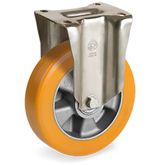Tellure Rota 655418 — Roues en polyuréthane 'TR' haut epaisseur, corps en aluminium, monture fixe P — 655418 | Tellure Rota