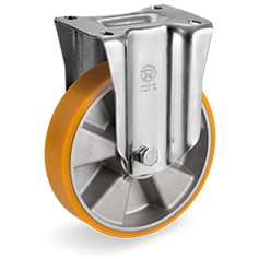 Tellure Rota 658112 — Roues en polyuréthane «TR», corps en aluminium, monture fixe NL-M — 658112 | Tellure Rota