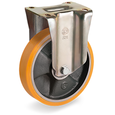 Tellure Rota 658405 — Ruote in poliuretano 'TR', nucleo in ghisa, supporto fisso P