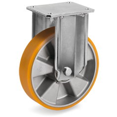 Tellure Rota 658706 — Roues en polyuréthane «TR», corps en aluminium, monture fixe EP — 658706 | Tellure Rota