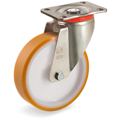 Tellure Rota 667102 — Räder aus Polyurethan 'TR', Polyamidkern, Lenkrolle mit Platte P — 667102 | Tellure Rota
