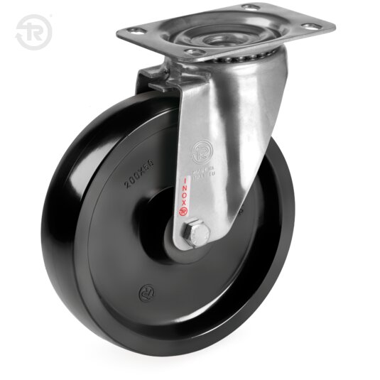 Tellure Rota 677901 — Ruote monolitiche in resina termoindurente, supporto rotante piastra NLX con assaleria PTFE