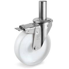 Tellure Rota 687102 — Ruote monolitiche in poliammide 6, supporto rotante codolo NL, freno anteriore — 687102 | Tellure Rota