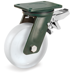Tellure Rota 688707 — Einteilige Räder aus Polyamid 6, Lenkrolle mit Platte EE HD, verstellbare Hinterbremse Gehäuse — 688707 | Tellure Rota