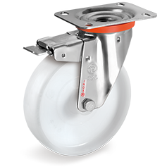 Tellure Rota 689104 — Roues monolithiques en polyamide 6, monture pivotante à platine NLX frein antérieur — 689104 | Tellure Rota