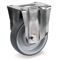 Tellure Rota 715010 — Ruedas de goma termoplastica, nucleo de polipropileno, soporte fijo NLX