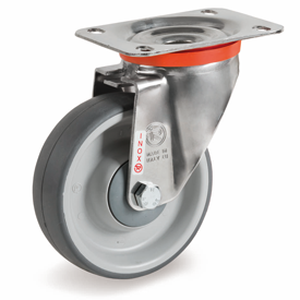 Tellure Rota 715411 — Ruedas de goma termoplastica, nucleo de polipropileno, soporte giratorio pletina NLX — 715411 | Tellure Rota