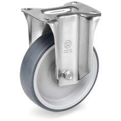 Tellure Rota 716001 — Ruote in gomma termoplastica, nucleo in polipropilene, supporti fissi tipo SL