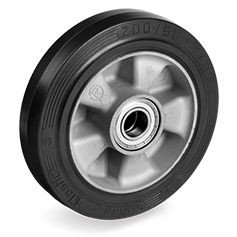 Tellure Rota 723108 — Roues en caoutchouc «Sigma Elastic», corps en aluminium