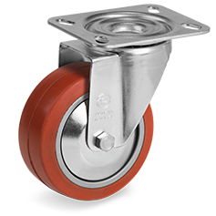 Tellure Rota 724452PF — Ruote in gomma siliconica per alta temperatura, supporto rotante piastra NL — 724452PF | Tellure Rota