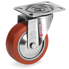 Tellure Rota 724462PF — Roues en caoucthouc siliconique pour hautes temperatures, monture pivotante à platine NLX — 724462PF | Tellure Rota