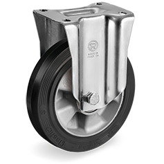 Tellure Rota 726202 — Roues en caoutchouc «Sigma Elastic», corps en aluminium, monture fixe NL-M — 726202 | Tellure Rota