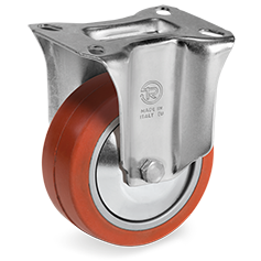 Tellure Rota 726252PF — Ruote in gomma siliconica per alta temperatura, supporto fisso NL — 726252PF | Tellure Rota
