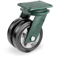 Tellure Rota 728084 — Ruedas en goma 'Sigma Elastic', núcleo en aluminio, soporte giratorio pletina EEG HD