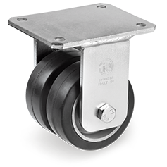 Tellure Rota 728162 — Ruote in gomma Sigma Elastic, nucleo in alluminio, supporto fisso EEG MHD